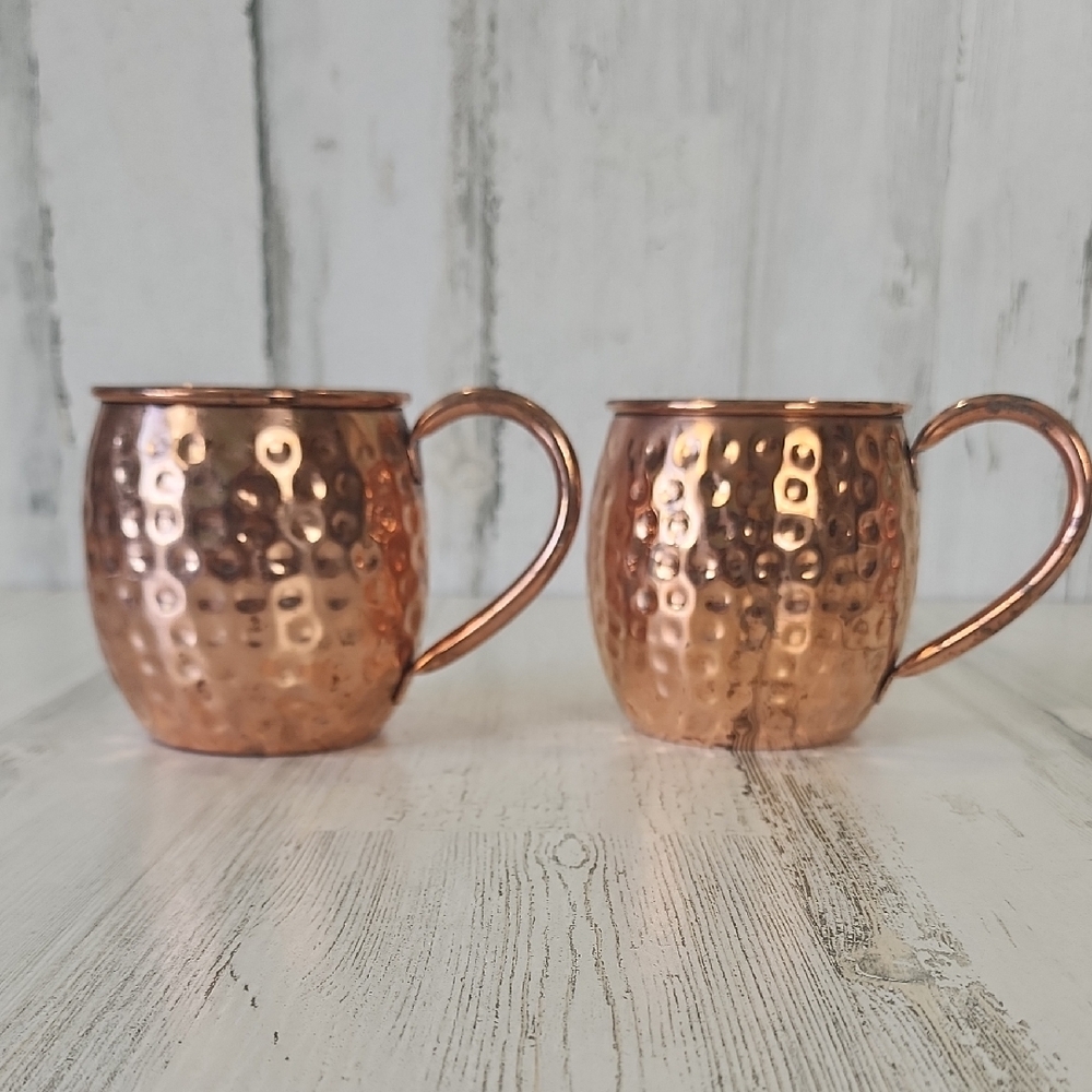 L.a. Copper Crafts Hammered Copper Mugs Set Moscow Mule